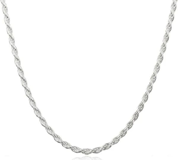 Sterling Silver .925 2mm Rope Chain - Choose your length!