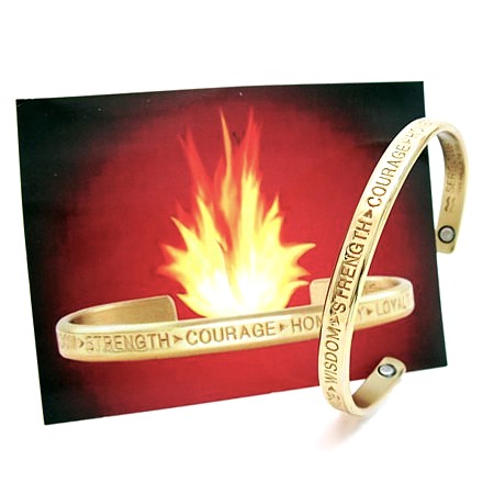 Courage in Brass Bracelet w/Magnets #781