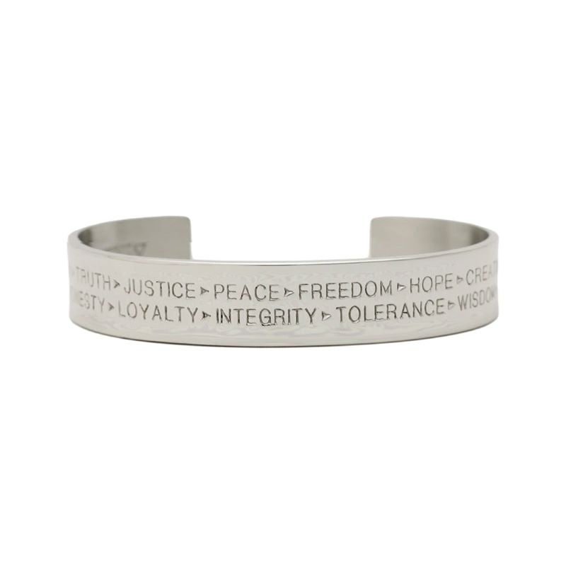 Virtues Silver Bracelet - Wide - Classic (No Magnets)